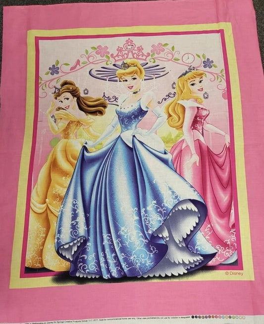 Disney 3 Princesses 100% Cotton Panel