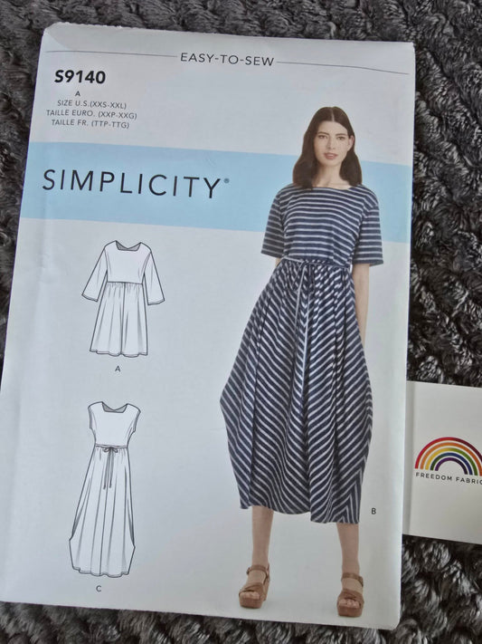Simplicity S9140 Pattern Easy to Sew US XXS-XXL