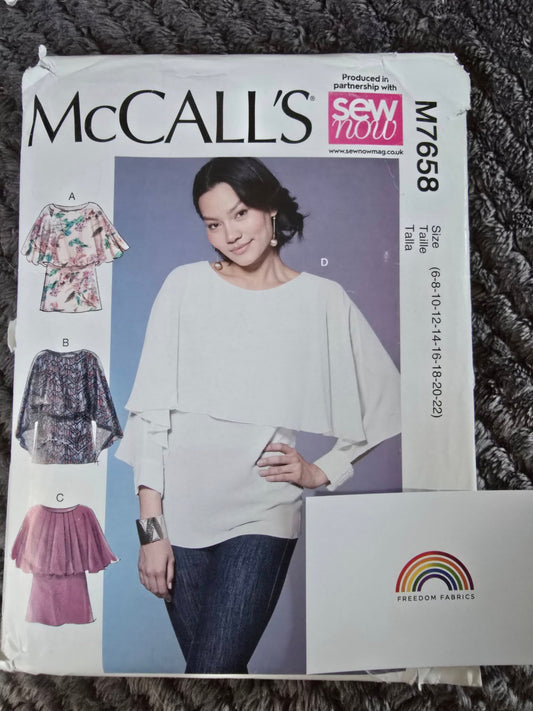 McCalls M7658 Top Size 6-22