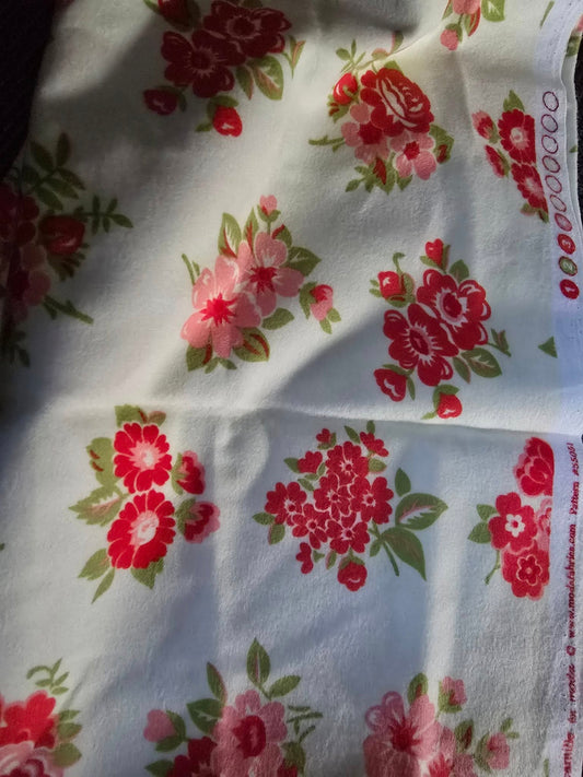 Moda Marmalade Brushed Cotton Flannel Remnant Flower