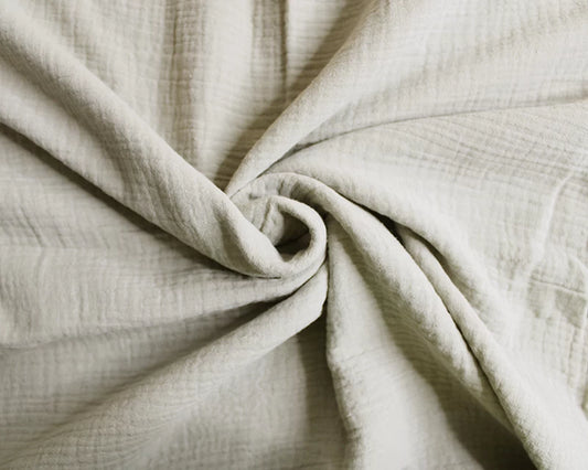 Double Gauze Fabric Sand | 100% Cotton 135cm Wide