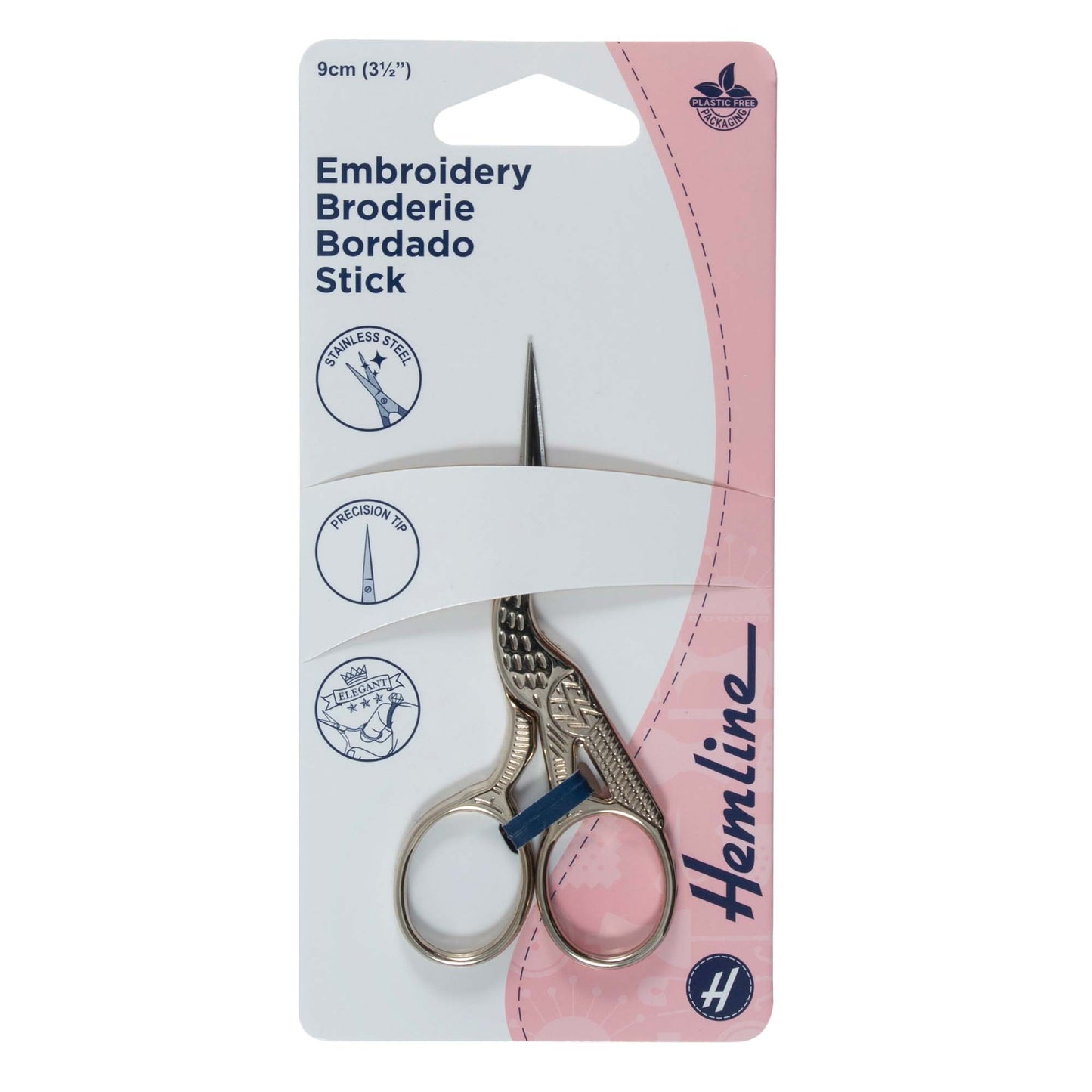 Hemline 9cm Stork Embroidery Scissors