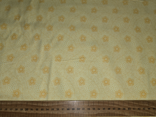 Benartex Kanvas Documentaries Yellow Flower Fabric - 100% Quilting Cotton 112cm