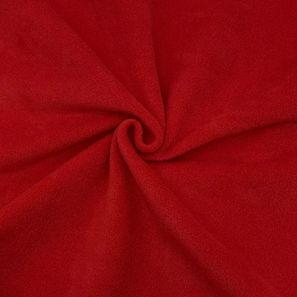 Antipil Polar Fleece Plain Red 150cm width
