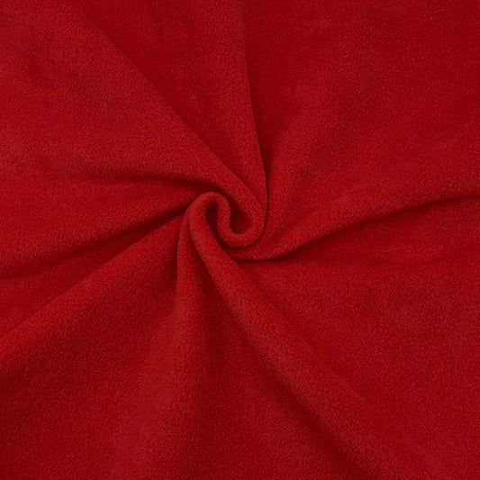 Antipil Polar Fleece Plain Red 150cm width