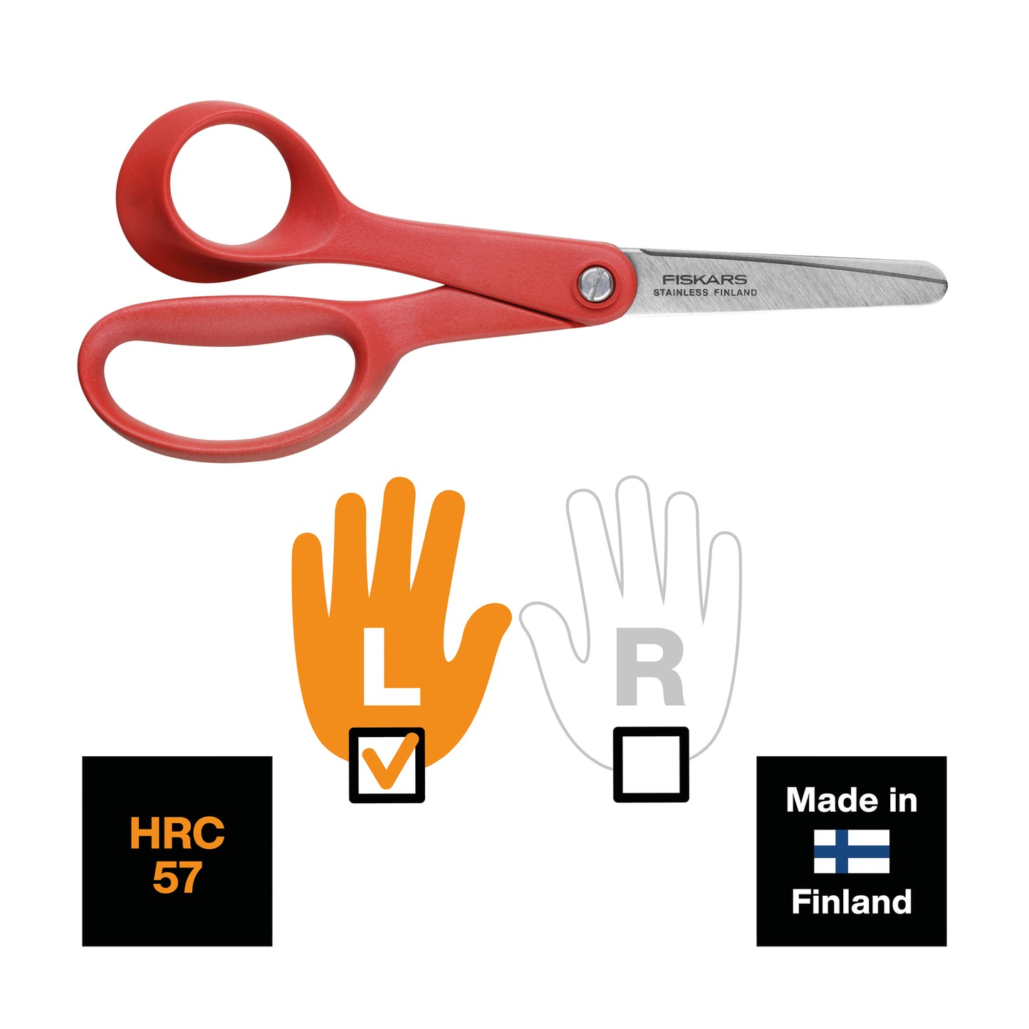 Fiskars Kids 13cm Universal Left-Handed Scissors