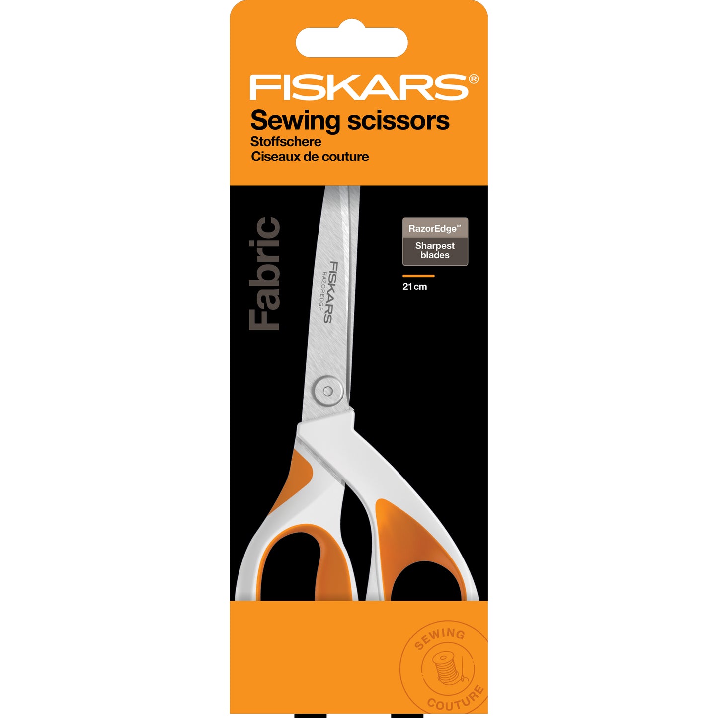 Fiskars 21cm RazorEdge™ Soft Grip Fabric Scissors