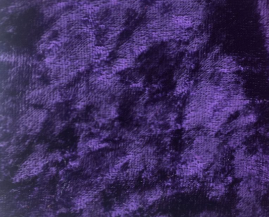 Purple Crushed Velour Velvet 150cm - Luxury Stretch Evening Fabric