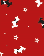 Festive Scottie Dog Christmas Fat Quarter Pack | 5 x 100% Cotton Fat Quarters