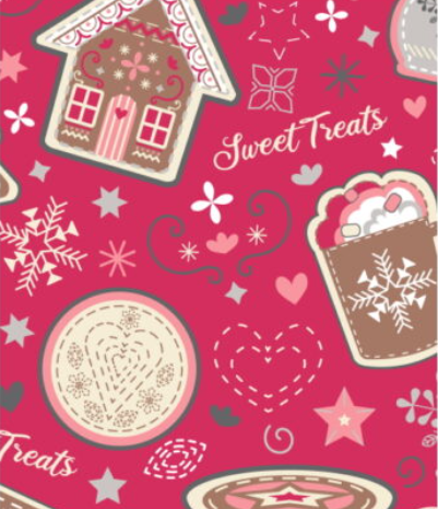 Scandi Sweet Treats Christmas Fat Quarter Pack | 5 x 100% Cotton Fat Quarters