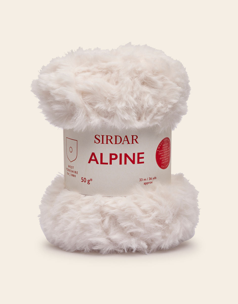 Sirdar Alpine Faux Fur Effect Yarn - Polar White 50g