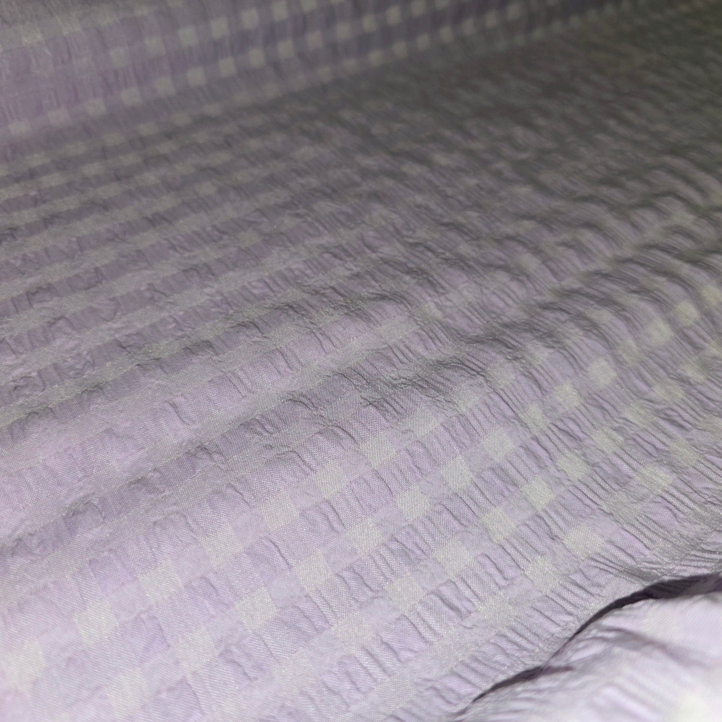 Cotton Polyester Waffle Seersucker Fabric Lilac | 145cm Wide