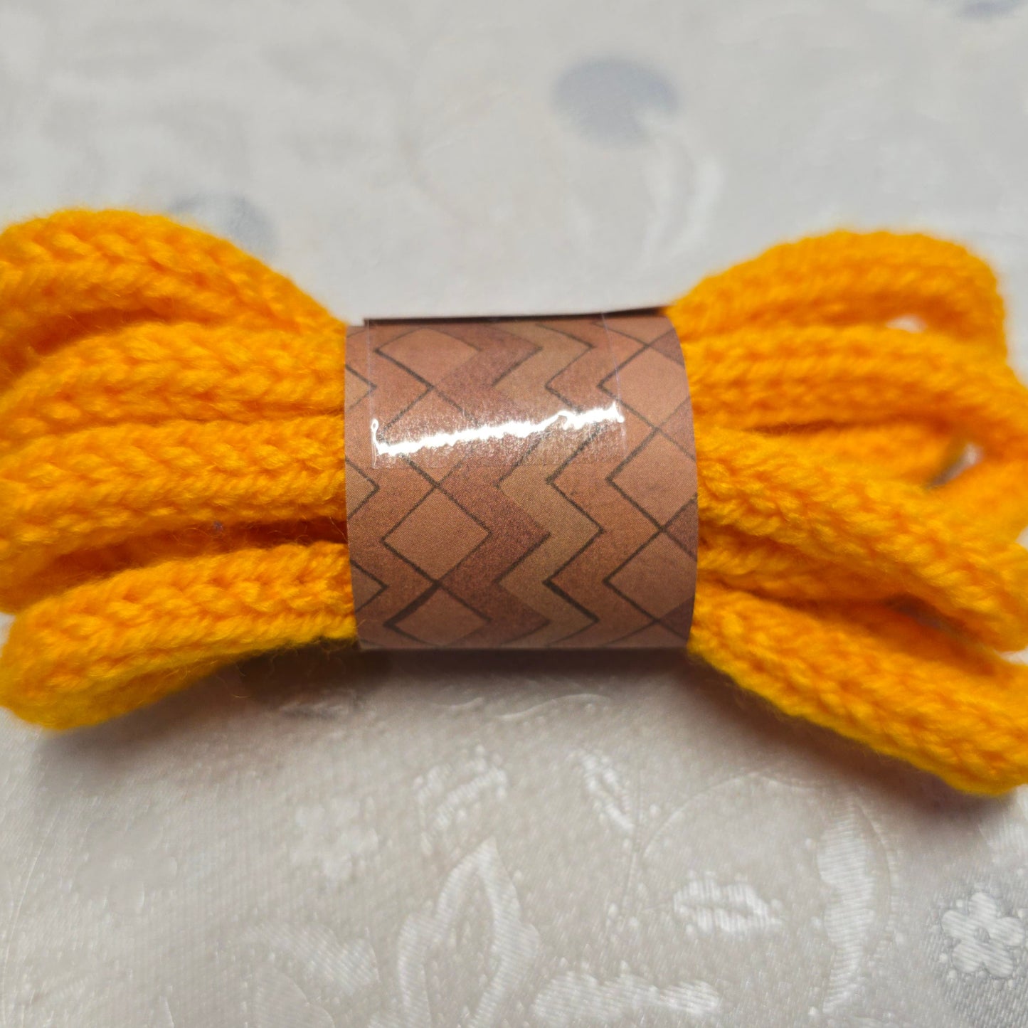 Handmade Acrylic Inca Yellow I-Cord | Tubular Tricotin Cord for Wire Craft & French Knitting Projects
