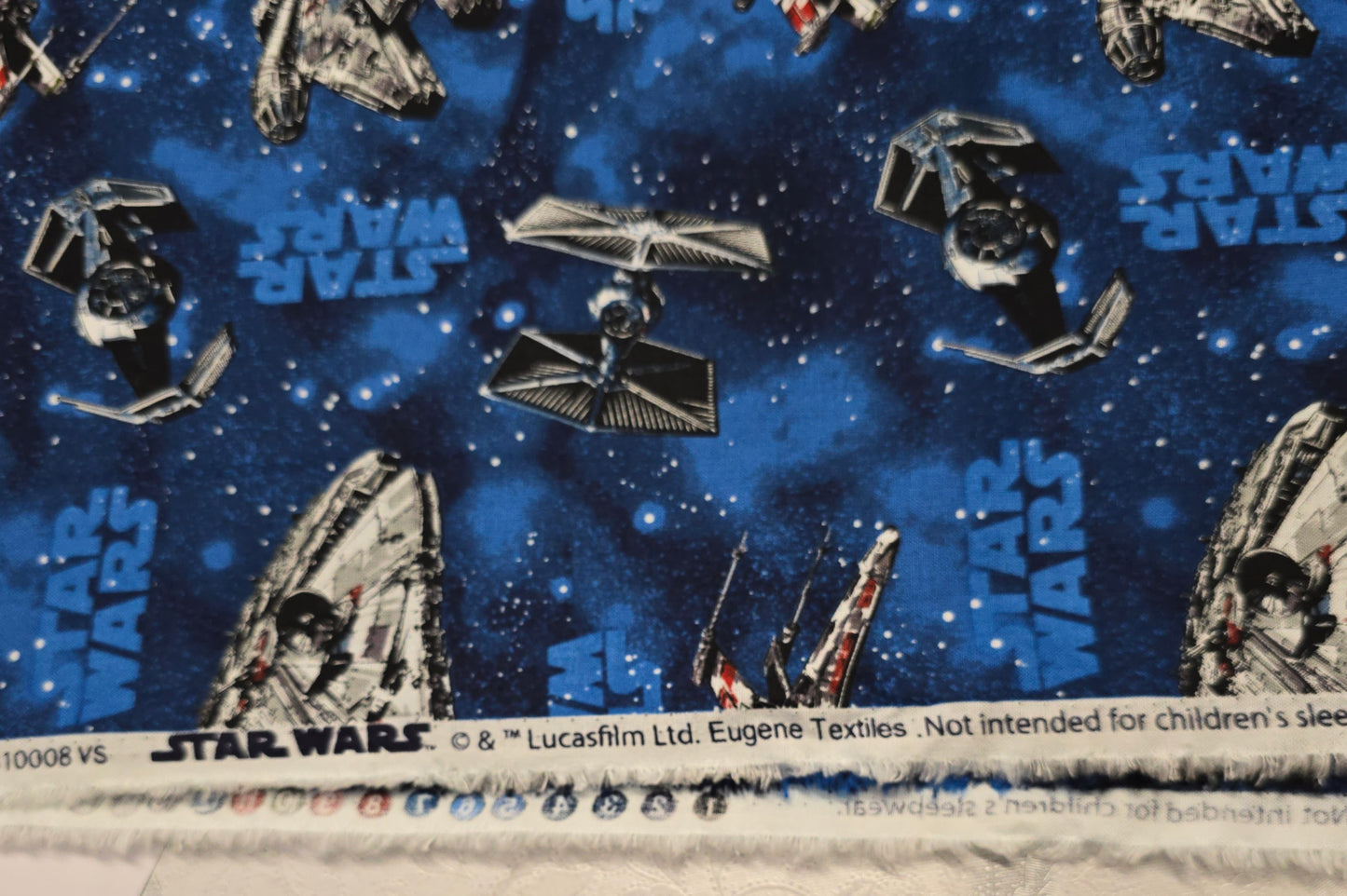 Star Wars Starships Cotton Fabric by Camelot | Millennium Falcon & Rebel Starfighters | 112cm Wide