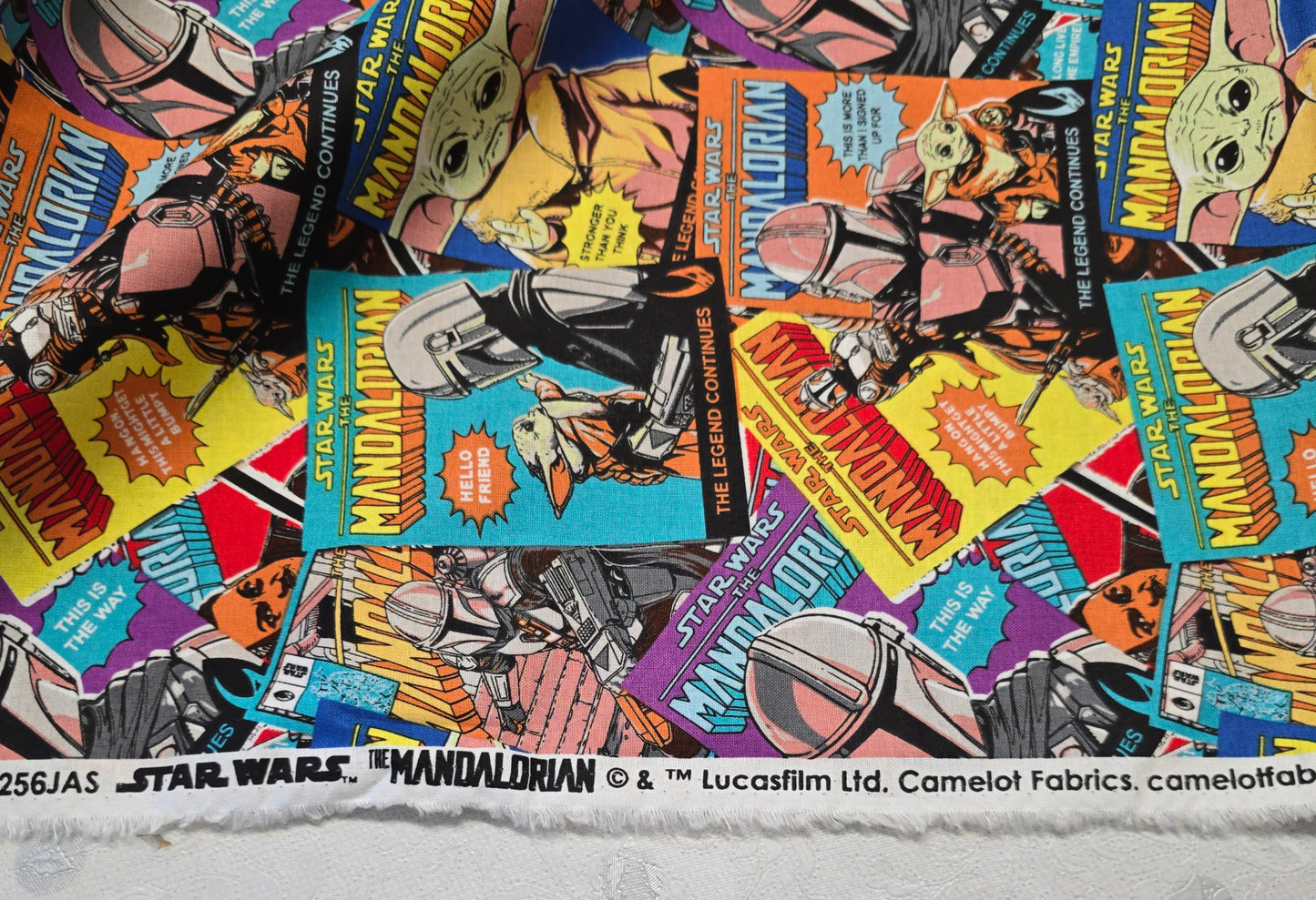 Star Wars Mandalorian Cotton Fabric by Camelot | 112cm Wide