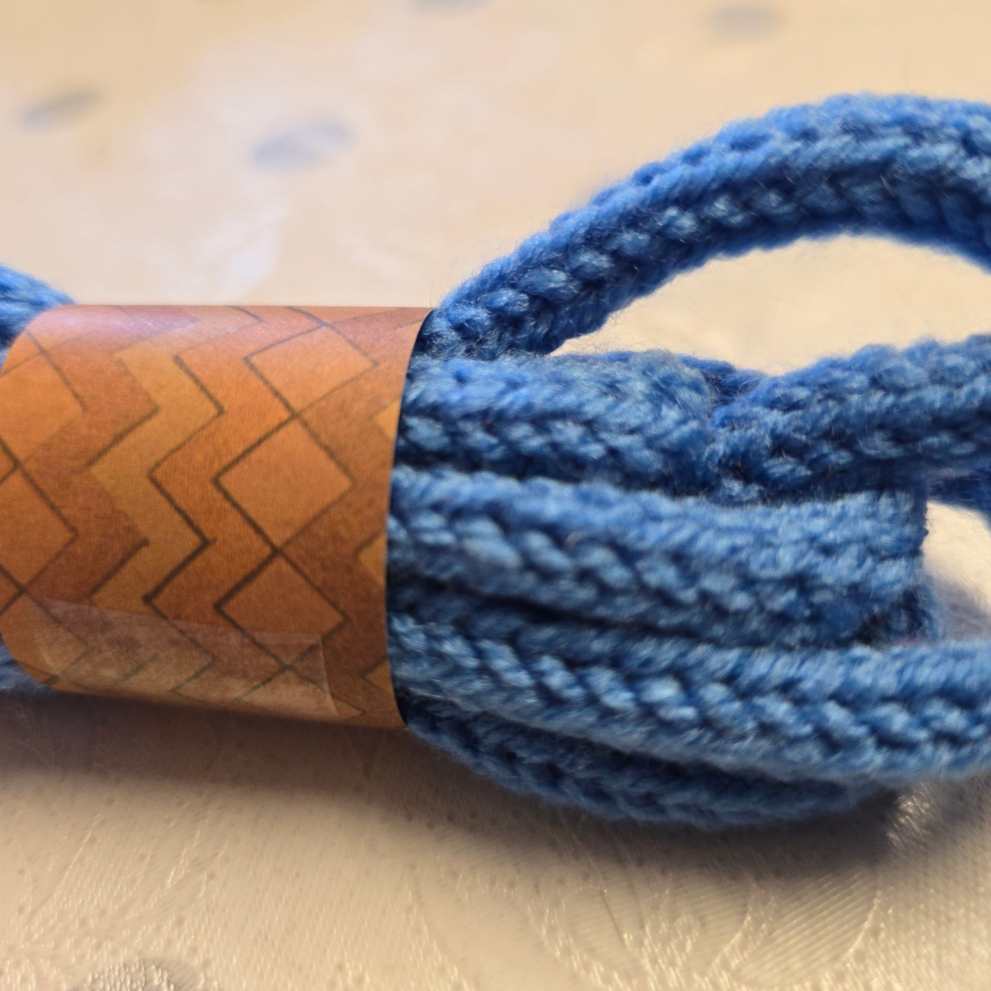 Handmade Acrylic Cobalt I-Cord | Tubular Tricotin Cord for Wire Craft & French Knitting Projects