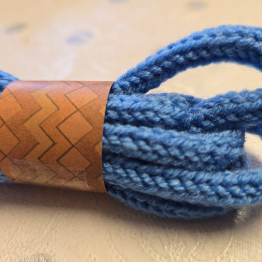 Handmade Acrylic Cobalt I-Cord | Tubular Tricotin Cord for Wire Craft & French Knitting Projects