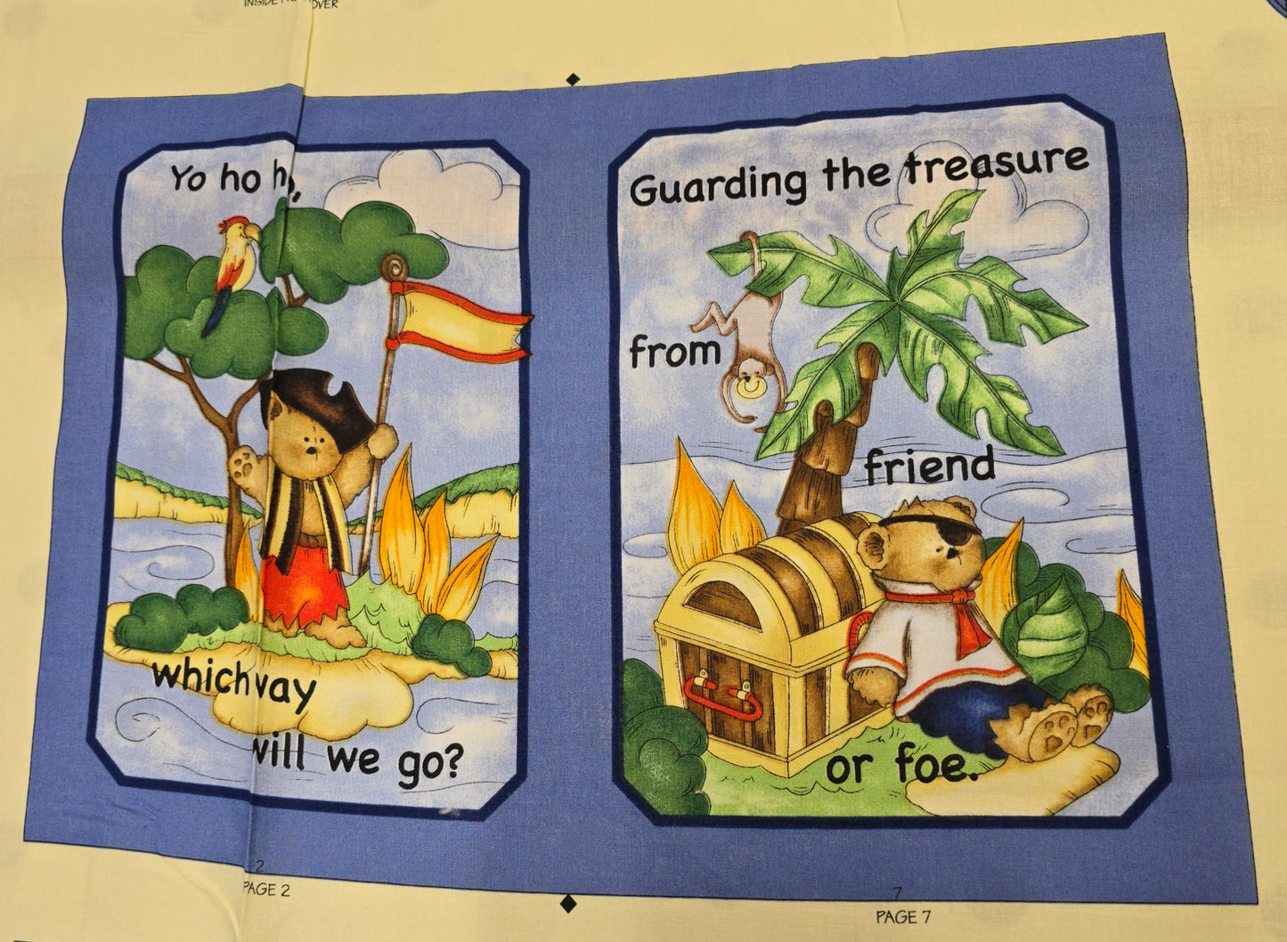 Springs Creative Treasure Bears Book Panel CP24199 by Leslie Beck