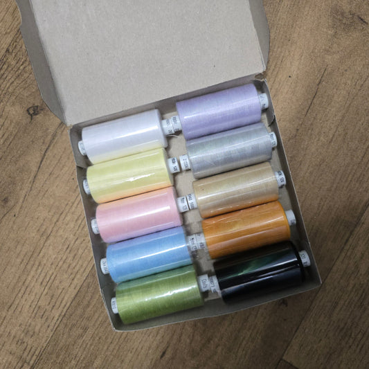 Coats Moon Polyester Thread Box – Summer Shades | 10 x 1000yd Reels