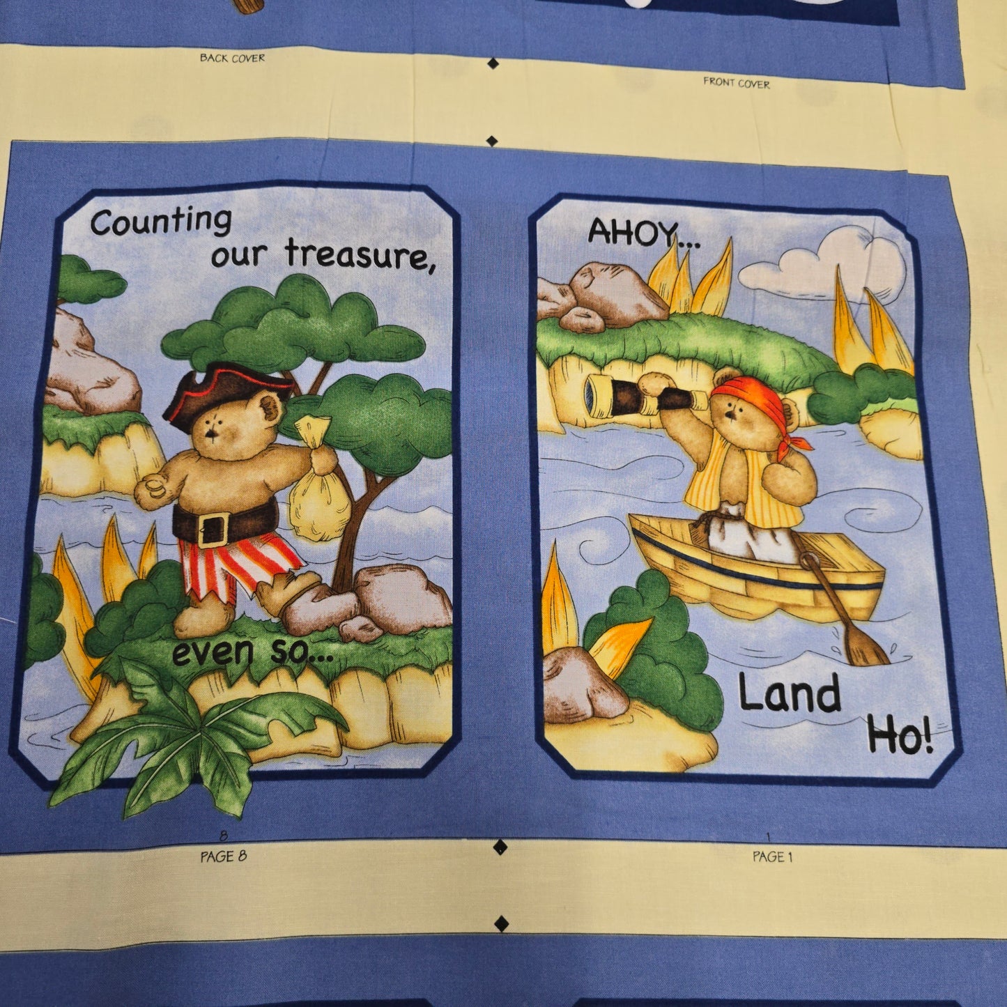 Springs Creative Treasure Bears Book Panel CP24199 by Leslie Beck