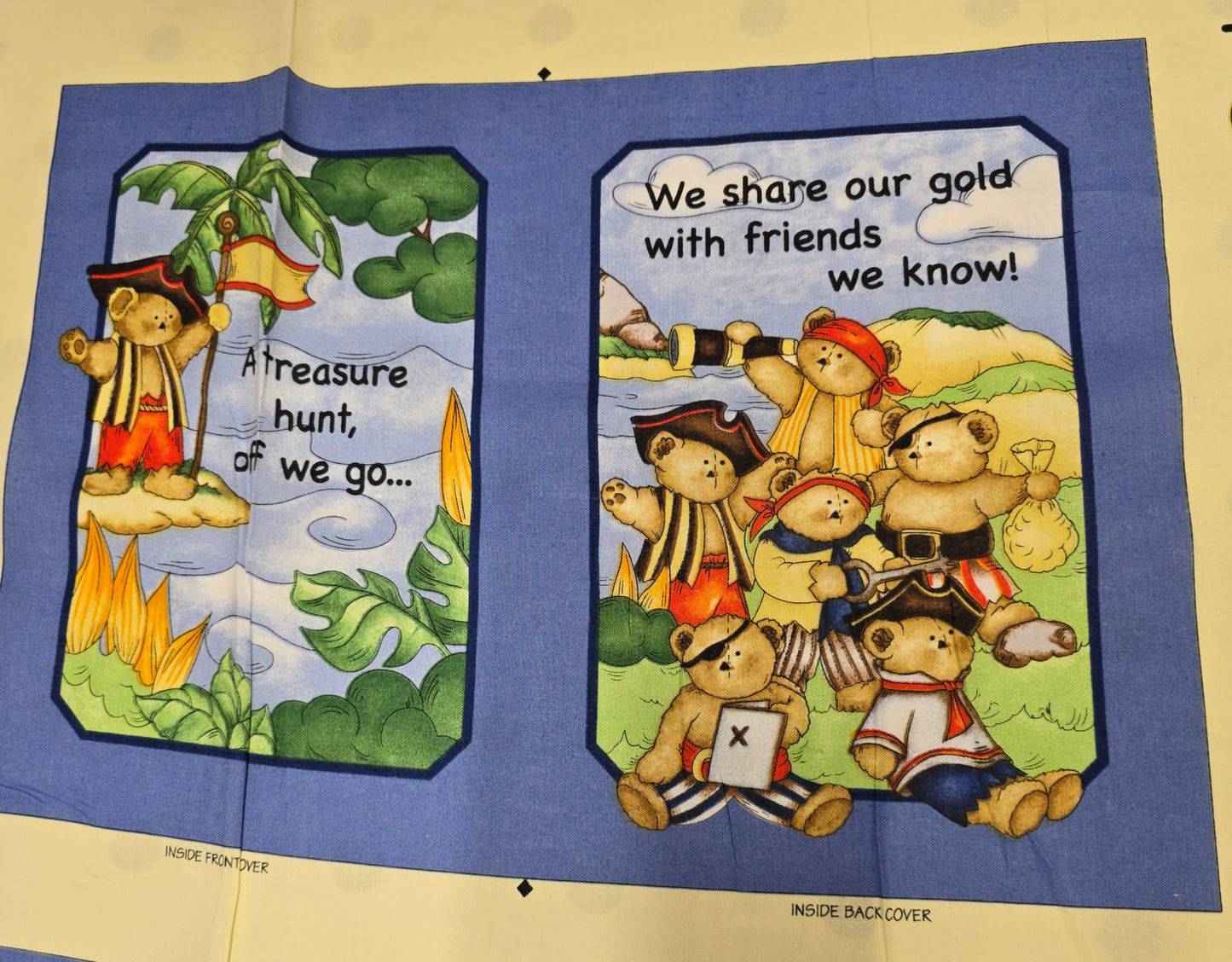 Springs Creative Treasure Bears Book Panel CP24199 by Leslie Beck