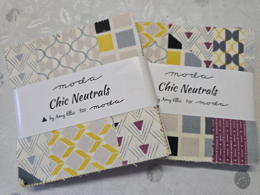 Moda Chic Neutrals Charm Pack by Amy Ellis - 42 x 5" Cotton Squares