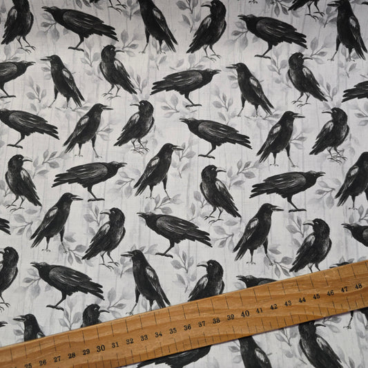Studio Fabrics Fear Factory Ravens Crows Cotton 8343