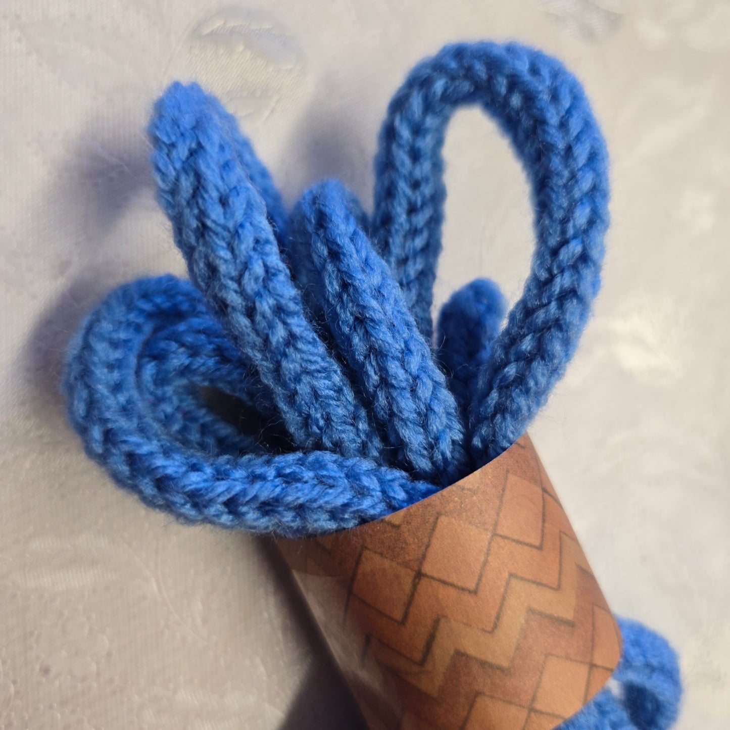 Handmade Acrylic Cobalt I-Cord | Tubular Tricotin Cord for Wire Craft & French Knitting Projects