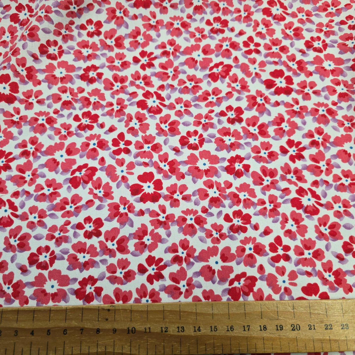 Viscose Dress Fabric Pink Flowers on White 145cm Width