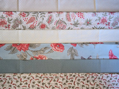 100% COTTON 6 FABRIC FAT QUARTER BUNDLE & NEEDLES TAPE GUTTERMANN THREAD!! GIFT