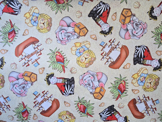 Springs Creative Bazoople Pirate Ship 100% Quilting Cotton