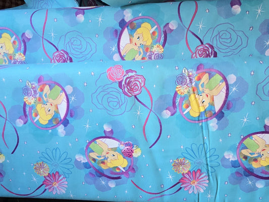 Springs Creative Disney Tinkerbell Petal Perfect Cameo 100% Quilting Cotton