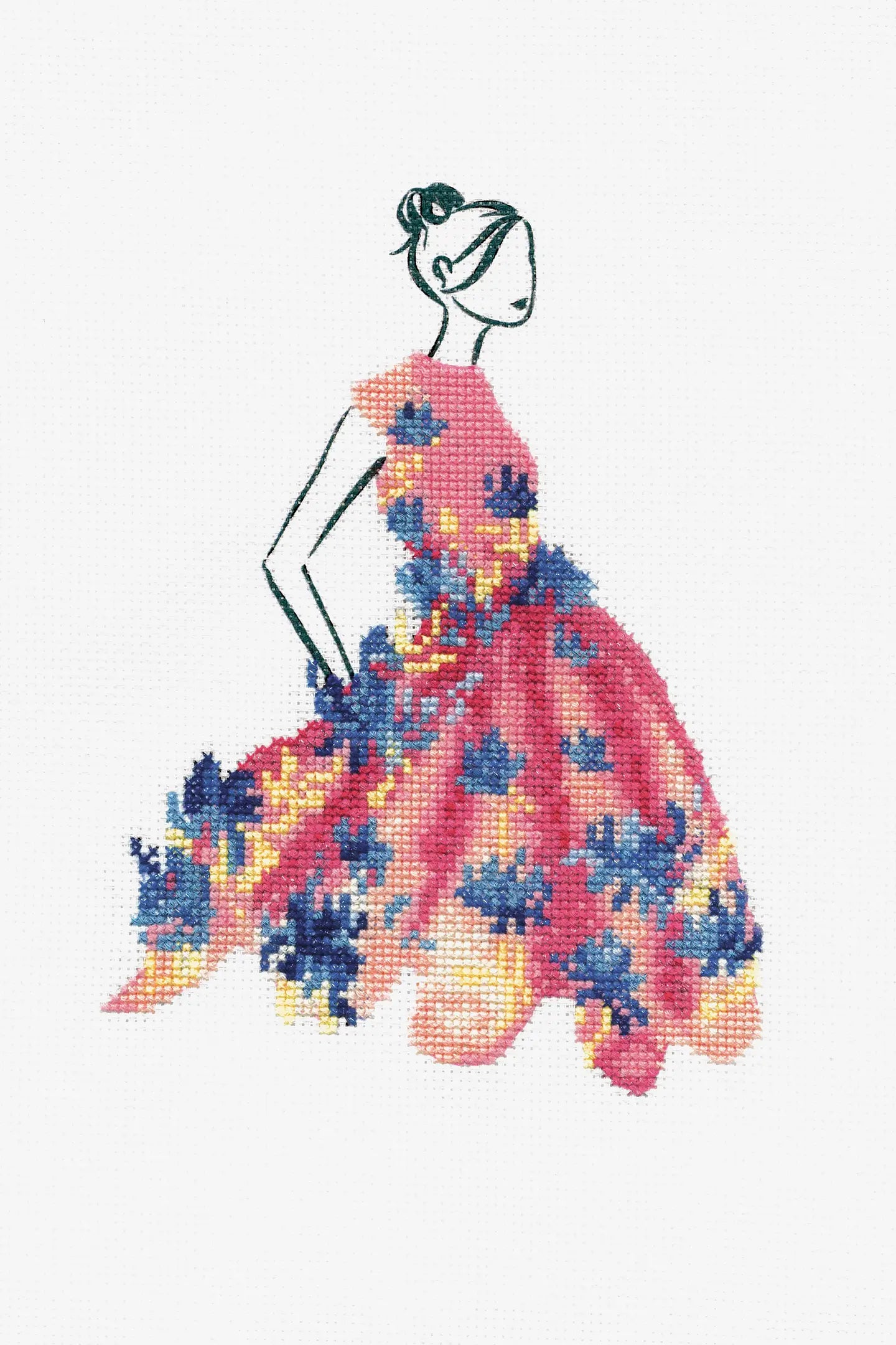 DMC Ready for the Party in Pink Cross Stitch Kit