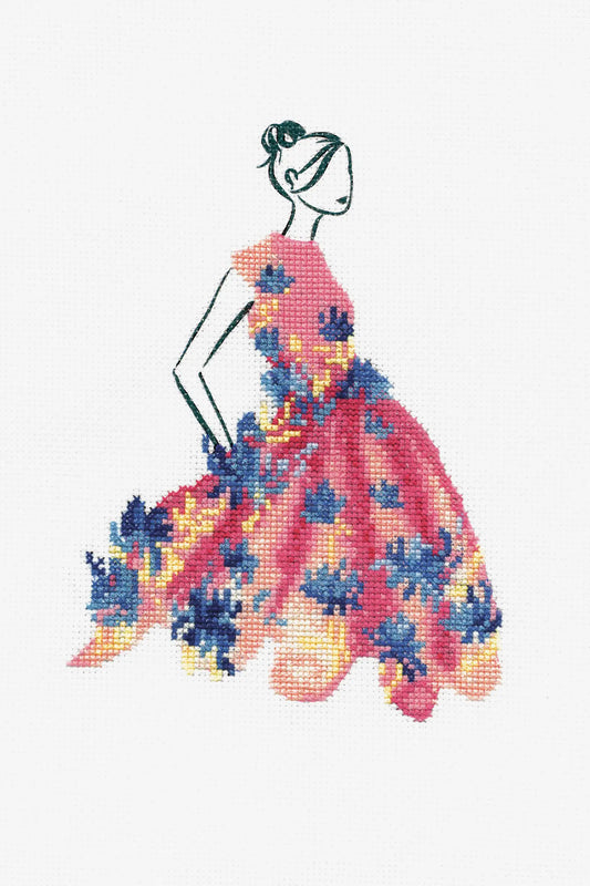 DMC Ready for the Party in Pink Cross Stitch Kit