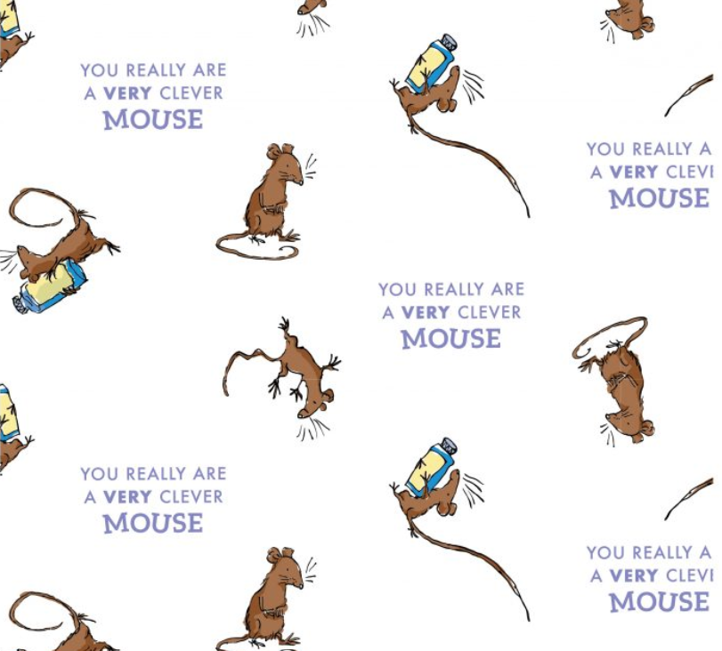 Roald Dahl The Witches Clever Mouse Cotton Fabric 112cm - Licensed Children's Fabric